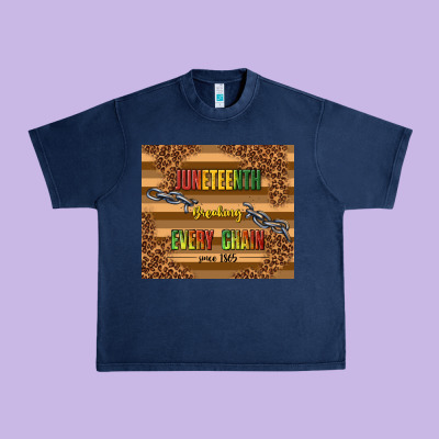 Juneteenth Breaking Every Chain Since 1865 Urban Heavy Tee Designed By Tumblerdesignbyshophia