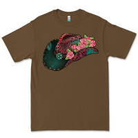 Cacao leopard flowers cowboy hat Premium Tee - Jasminsmagicworld
