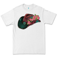 White leopard flowers cowboy hat Premium Tee - Jasminsmagicworld