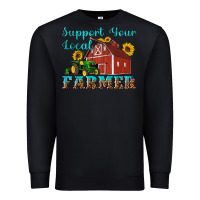 Black western support your local farmer Premium Sweatshirt - Artiststas