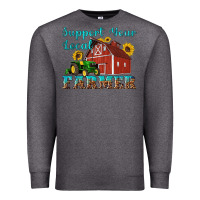 Charcoal Heather western support your local farmer Premium Sweatshirt - Artiststas