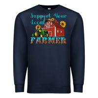 Navy western support your local farmer Premium Sweatshirt - Artiststas
