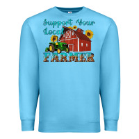 Ocean Blue western support your local farmer Premium Sweatshirt - Artiststas