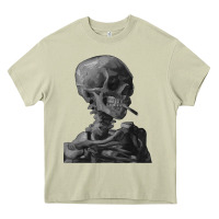 Mossy Vincent Van Gogh Skull of a SkeletonVintage Halloween Skull Heavy Core Tee - minhPixels