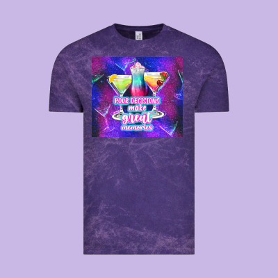 Pour Decisions Make Great Memories Vintage Tee Designed By Tumblerdesignbyshophia