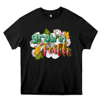 Black Grow In Faith Heavy Core Tee - LillyAllenDesigns