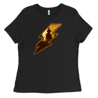 Black Cowboy Sunset Lightning Ladies Tee - Bettercallsaul