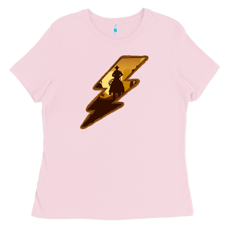 Cowboy Sunset Lightning Ladies Tee by Bettercallsaul | Teevron