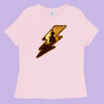 Cowboy Sunset Lightning Ladies Tee Designed By Bettercallsaul
