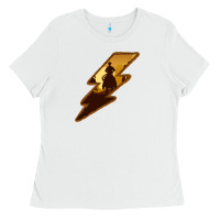 White Cowboy Sunset Lightning Ladies Tee - Bettercallsaul
