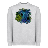 Heather Grey halloween patch  3 Heavyweight Sweatshirt - BundleAndBundleShop