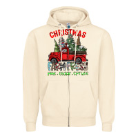 Sandshell christmas farm fresh Zipper Hoodie - CowhideDigitalArt