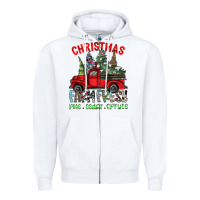 White christmas farm fresh Zipper Hoodie - CowhideDigitalArt