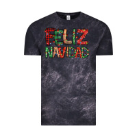 Cloud Black feliz navidad Spanish christmas Vintage Tee - Jasminsmagicworld