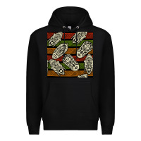 Black african mask seamless pattern Premium Hoodie - BundleAndBundleShop