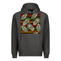 Charcoal Heather african mask seamless pattern Premium Hoodie - BundleAndBundleShop