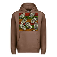 Chestnut african mask seamless pattern Premium Hoodie - BundleAndBundleShop