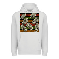 Dove Grey african mask seamless pattern Premium Hoodie - BundleAndBundleShop