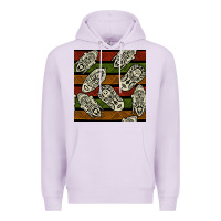 Lilac african mask seamless pattern Premium Hoodie - BundleAndBundleShop