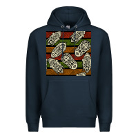 Navy african mask seamless pattern Premium Hoodie - BundleAndBundleShop