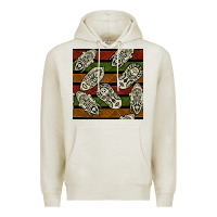 Oatmeal Heather african mask seamless pattern Premium Hoodie - BundleAndBundleShop