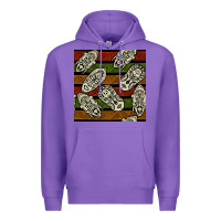Purple african mask seamless pattern Premium Hoodie - BundleAndBundleShop