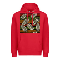 Red african mask seamless pattern Premium Hoodie - BundleAndBundleShop
