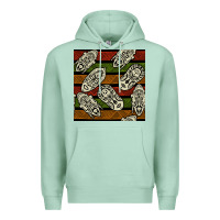 Seafoam african mask seamless pattern Premium Hoodie - BundleAndBundleShop