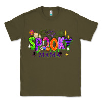 Army Green Halloween Spooky Mama Classic Tee - texasbilliewilder