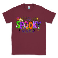 Burgundy Halloween Spooky Mama Classic Tee - texasbilliewilder