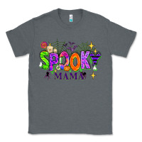 Charcoal Heather Halloween Spooky Mama Classic Tee - texasbilliewilder