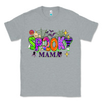 Heather Grey Halloween Spooky Mama Classic Tee - texasbilliewilder