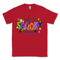 Red Halloween Spooky Mama Classic Tee - texasbilliewilder