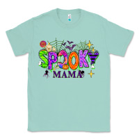 Seafoam Halloween Spooky Mama Classic Tee - texasbilliewilder