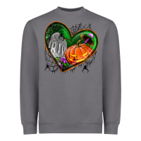 Storm halloween heart with pumpkin Heavyweight Sweatshirt - BundleAndBundleShop