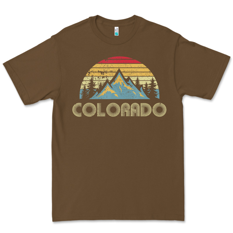 Colorado Retro Vintage Mountains Nature Hiking Premium Tee by minhPixels | Teevron