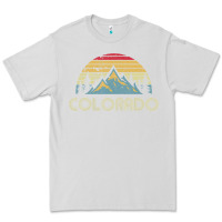 Dove Grey Colorado Retro Vintage Mountains Nature Hiking Premium Tee - minhPixels