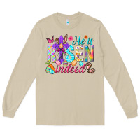 Mushroom He is risen indeed Happy Easter Day Long Sleeve Tee - HowdyJamesFarm