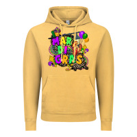Vintage Mustard louisiana map mardi gras Vintage Hoodie - CowGirlArtShop