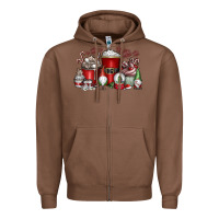 Chestnut Christmas Coffee Drink Zipper Hoodie - CowhideDigitalArt