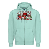 Seafoam Christmas Coffee Drink Zipper Hoodie - CowhideDigitalArt