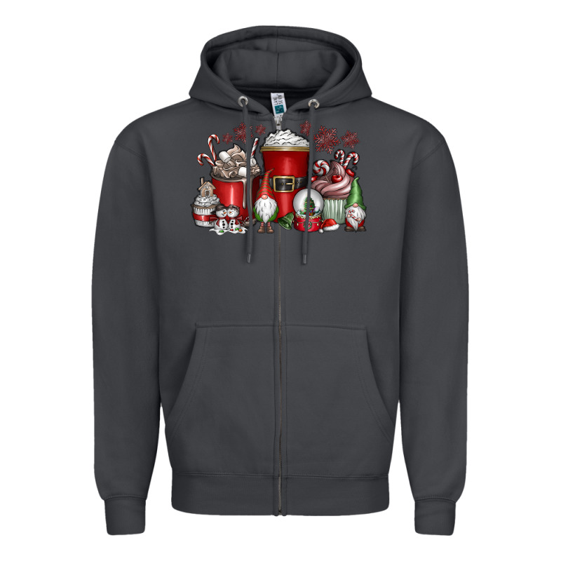 Christmas Coffee Drink Zipper Hoodie by CowhideDigitalArt | Teevron