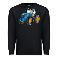 Black western farm tractor blue Premium Sweatshirt - Artiststas