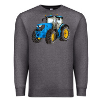 Charcoal Heather western farm tractor blue Premium Sweatshirt - Artiststas