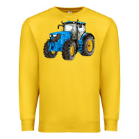 Lemon western farm tractor blue Premium Sweatshirt - Artiststas