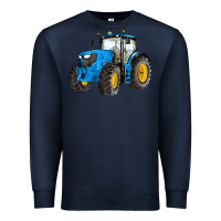 Navy western farm tractor blue Premium Sweatshirt - Artiststas