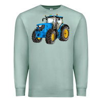 Seafoam western farm tractor blue Premium Sweatshirt - Artiststas