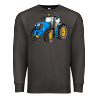 Smoke western farm tractor blue Premium Sweatshirt - Artiststas