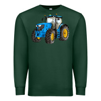 Sports Green western farm tractor blue Premium Sweatshirt - Artiststas