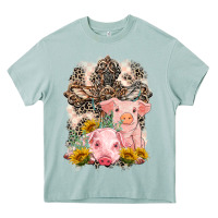 Arona Western Pigs with Crosses Heavy Core Tee - LillyAllenDesigns